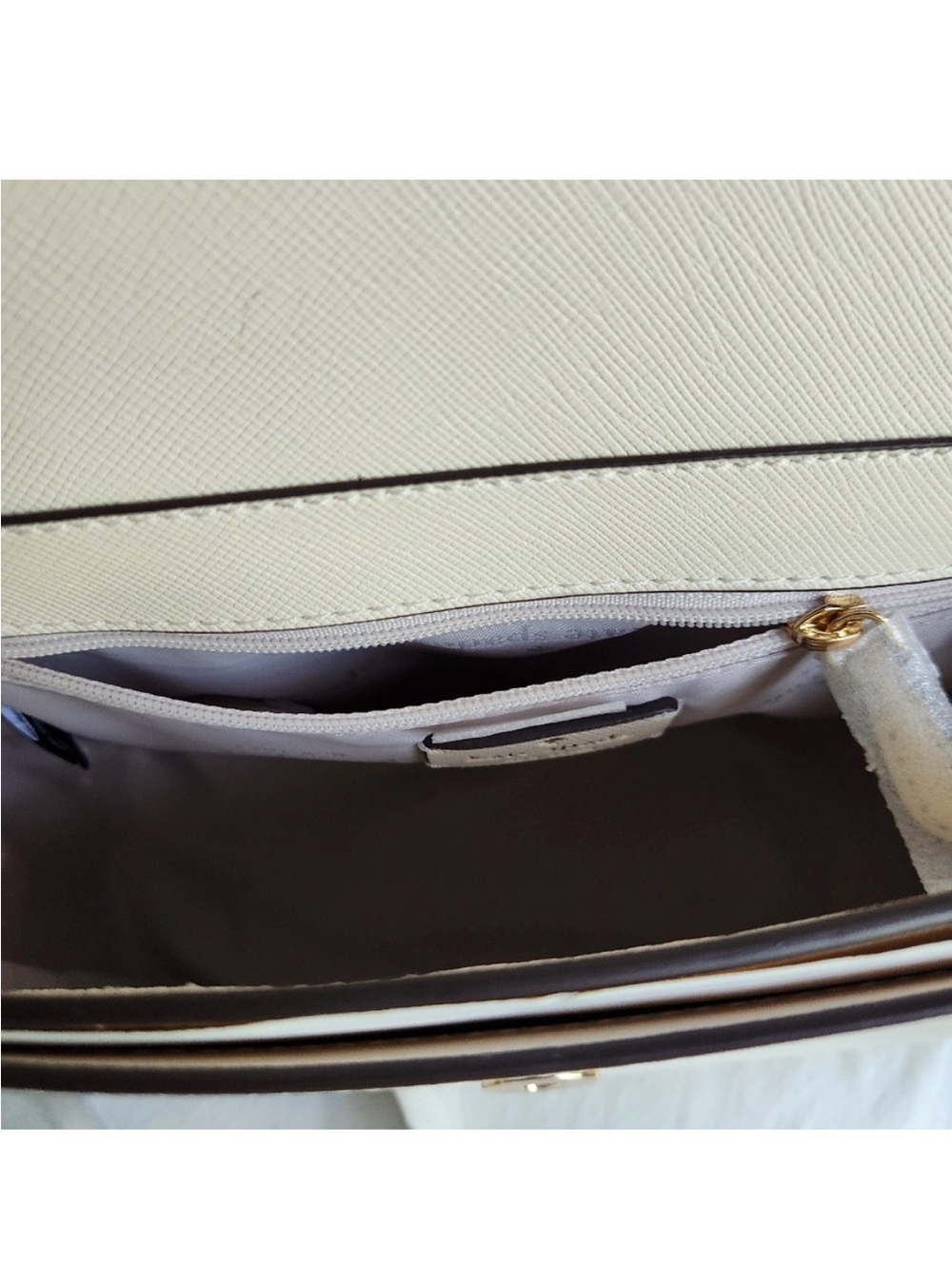 Kate Spade Reegan Cream Saffiano Leather Top handle Crossbody Tote - NWT - Picture 12 of 12